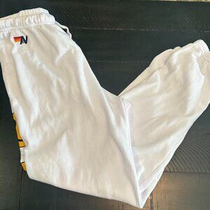 never worn aviator nation white sweats